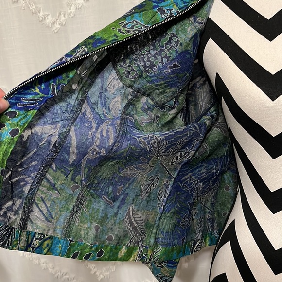 Ruby Rd. Zip Up Palm Leaf Nautical Blazer Size 14 Petite - Picture 7 of 9